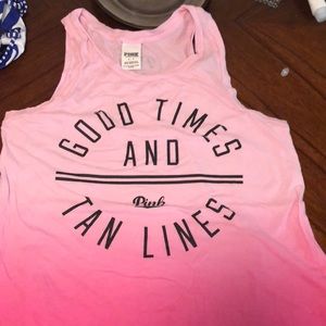 VS Pink tank and bikini bag